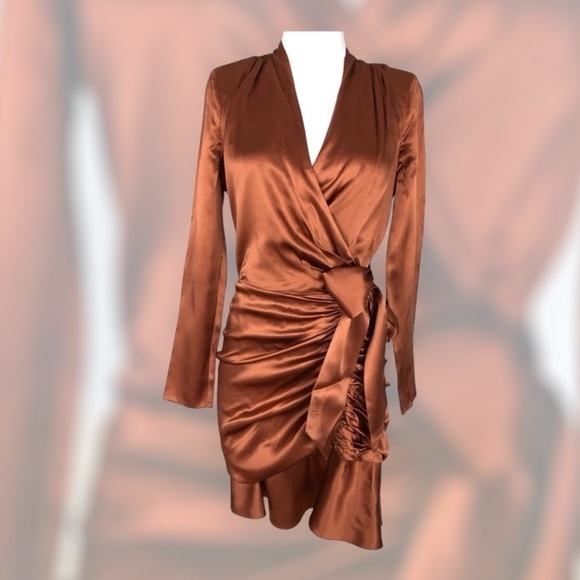 Veronica Beard Agatha Dress in Cognac - Picture 6 of 7